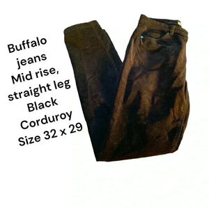 Buffalo black corduroy  Jeans,EUC, 32 x 29